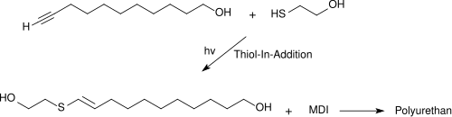 Thiol-In-Addition zu Vinylthioethern
