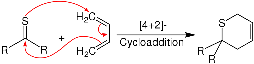 Diels-Alder-Reaktion von Thioketonen mit konjugierten Dienen