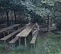 Thomas Theodor Heine, Wirtsgarten in Dachau (1890)