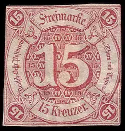 Briefmarke der Thurn-und-Taxis-Post 1859