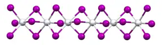 Struktur von Titan(III)-iodid
