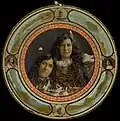 Dekorationsteller: Maggie und Bella