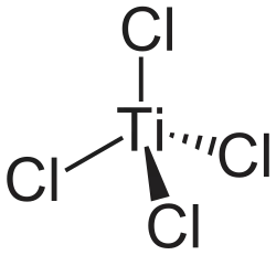 Strukturformel von Titan(IV)-chlorid