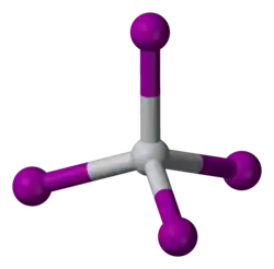 Strukturformel von Titan(IV)-iodid