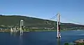 Tjeldsundbrücke (norwegisch Tjeldsundbrua oder Tjeldsundbru) über den Tjeldsund