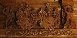 Geschnitzte Wappen im Lettner (nachträglich zugefügt)