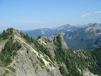 Blick auf den Grat vom Gipfel