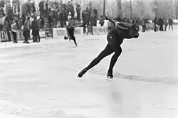 Oxholm bei einem Wettkampf in Groningen (1981)