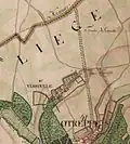Tombe de Vissoulle auf der Karte von Ferraris