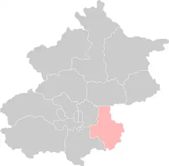 Lage von Tongzhou in Peking