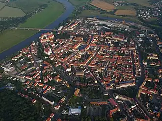 Torgau aus nordwestlicher Richtung
