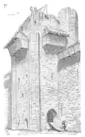 Hurden am Turm und auf der Mauerkrone (Rekonstruktion von Eugène Viollet-le-Duc)