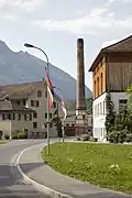 Farbküche, Kamin, Hänggiturm