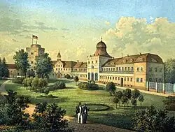 Schloss Trachenberg um 1860, Sammlung Alexander Duncker.
