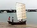 Sampan mit Segel, Ryūkyū-Inseln