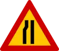 Einseitig verengte Fahrbahn (linke)