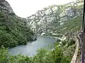 Bahnstrecke entlang der Neretva zwischen Jablanica und Mostar (2008)