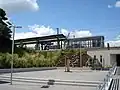 Blick von der Freiberger Straße auf den Bahnhof
