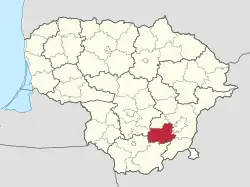 Lagekarte von Trakų rajono savivaldybė