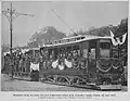 Eröffnung der elektrischen Straßenbahn in Prag mit Wagen von Ringhoffer (1897)