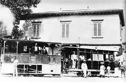 Der Bahnhof von Falciani im frühen 20. Jahrhundert