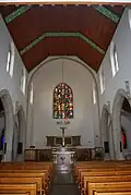 Innenansicht der katholischen Kirche von Tramelan