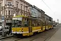 Tatra KT8D5 in der Haltestelle U Práce, Klatovská