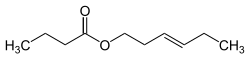 Struktur von trans-Buttersäurehex-3-enylester