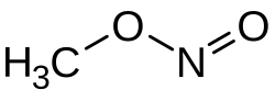 Strukturformel von Methylnitrit