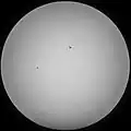Sonne im Weißlicht, 15:52&nbsp;Uhr&nbsp;MESZ, gesehen von Süddeutschland