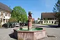 Davidbrunnen (mit Skulptur von Alexander Zschokke: Saul, David und Hund)