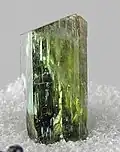 Grüner Tremolit vom Ibity Massiv, Madagaskar (Größe: 2,2 × 1,2 × 0,6 cm)