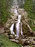Untere Hälfte der Triberger Wasserfälle, etwa 1900