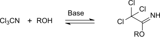 Trichloracetimidat-Bildung