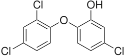 Strukturformel von Triclosan