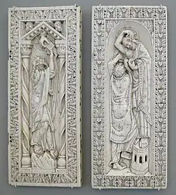 Diptychon Moses empfängt die Gesetzestafeln und der ungläubige Thomas