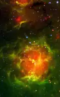 Infrarotaufnahme des Spitzer-Weltraumteleskops
