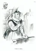 Zeichnung von Trijn in dem Buch Utrechts Oudheid (1857)