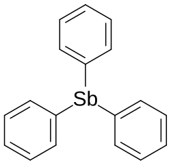 Strukturformel von Triphenylstibin