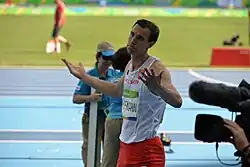 Karol Hoffmann, 2016 noch Vizeeuropameister, blieb in Qualifikationsgruppe&nbsp;B diesmal ohne gültigen&nbsp;Sprung