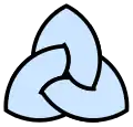 Eine fest geknüpfte Triquetra