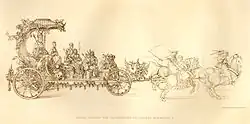 Erster Entwurf eines Kleinen Triumphwagens für Kaiser Maximilian I. (Burgundische Hochzeit), um 1515
