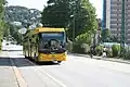 Neoplan 6334 passiert von Birkelundstoppen kommend das Depot in Mannsverk