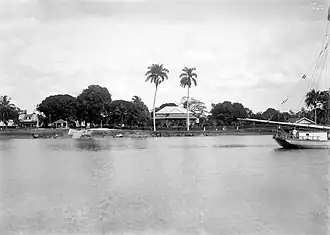 Blick auf Groningen vom Saramaccafluss aus, ca. 1929