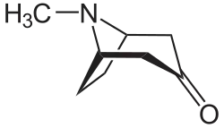 Strukturformel von Tropinon