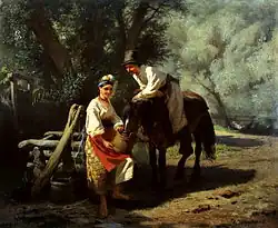 Szene am Brunnen; vor 1893, Sampilov Republikanisches Kunstmuseum, Ulan-Ude