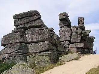 Felsen auf der tschechischen Seite