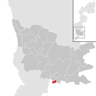 Lage der Gemeinde Tschanigraben im Bezirk Güssing (anklickbare Karte)