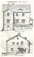 Entwurfsskizze von Ratszimmermeister Friedrich Schwager, etwa 1903/1904
