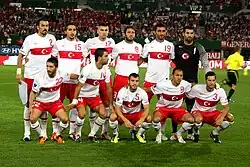 Die türkische Nationalmannschaft am 6.&nbsp;September 2011.